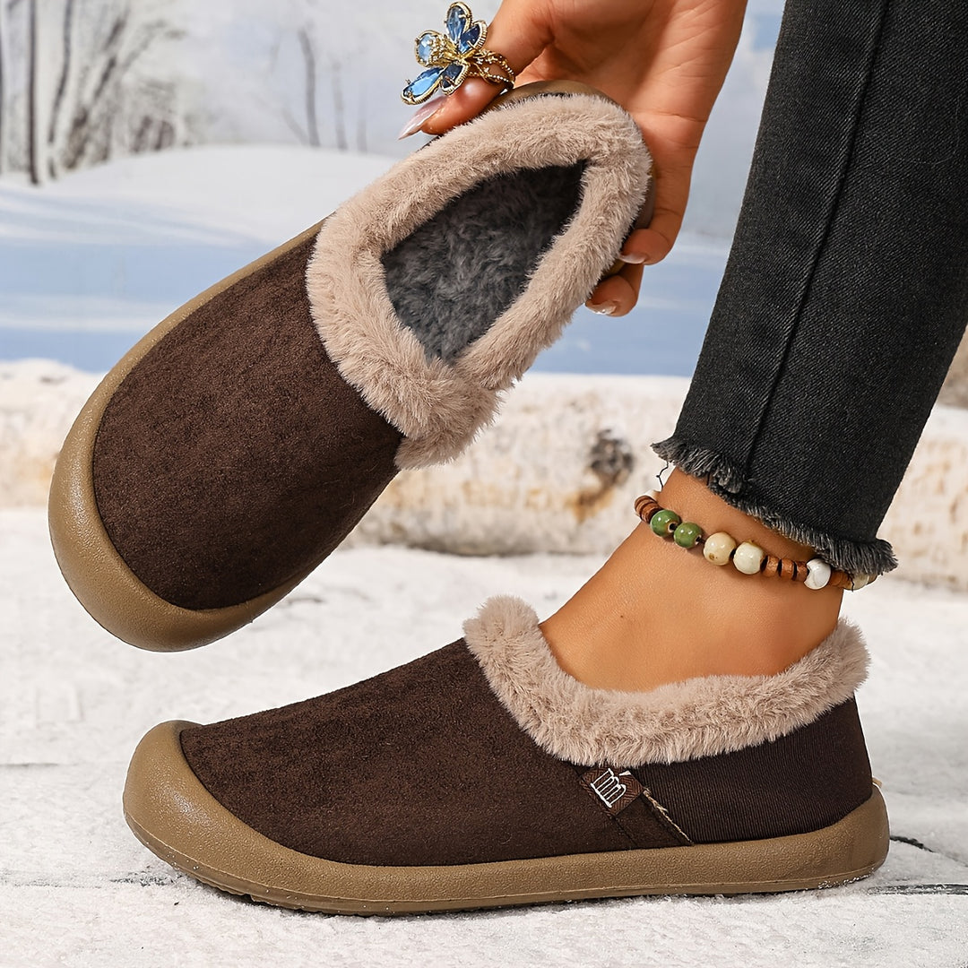 Women's Warm Winter House Boots – Plush-Lined Shoes with a Non-Slip Sole