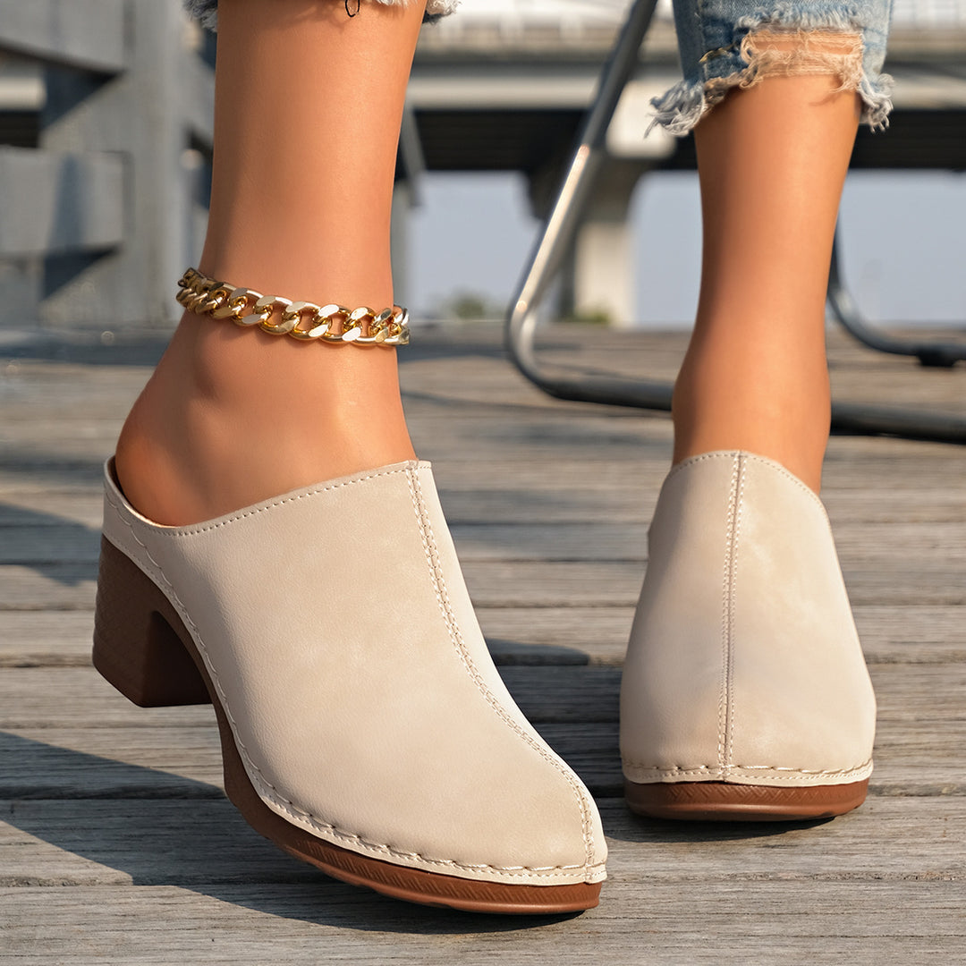 Women's Boho Mules – Comfortable Breathable Slip-On Shoes for Everyday & Vacation Wear
