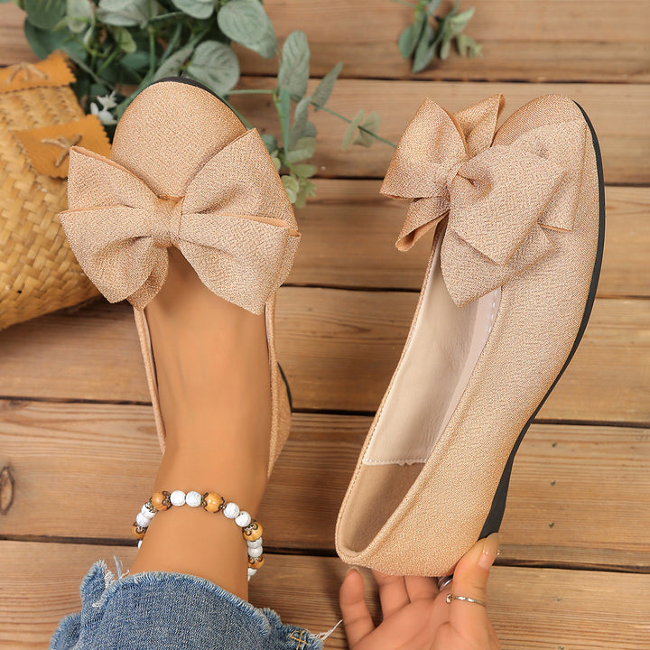 Women's Bow Comfort Flats – Soft Elegant Slip-On Shoes