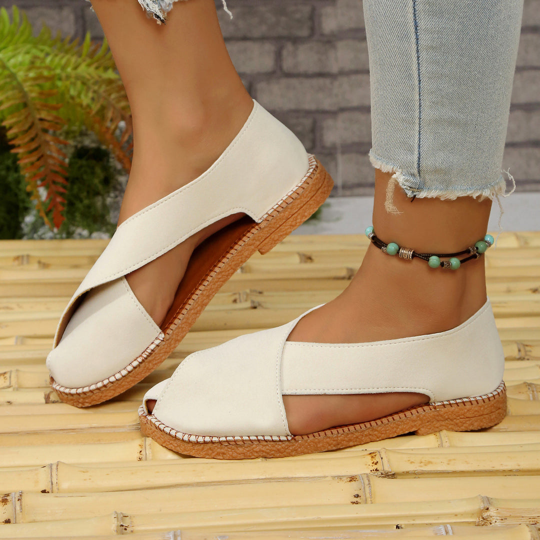 Women's Comfortable Closed-Toe Sandals – Lightweight Easy Slip-On Summer Shoes