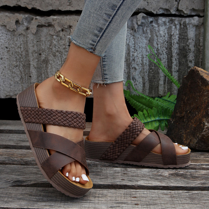 Women's Retro Braided Comfort Sandals – Lightweight Comfort Summer Slippers