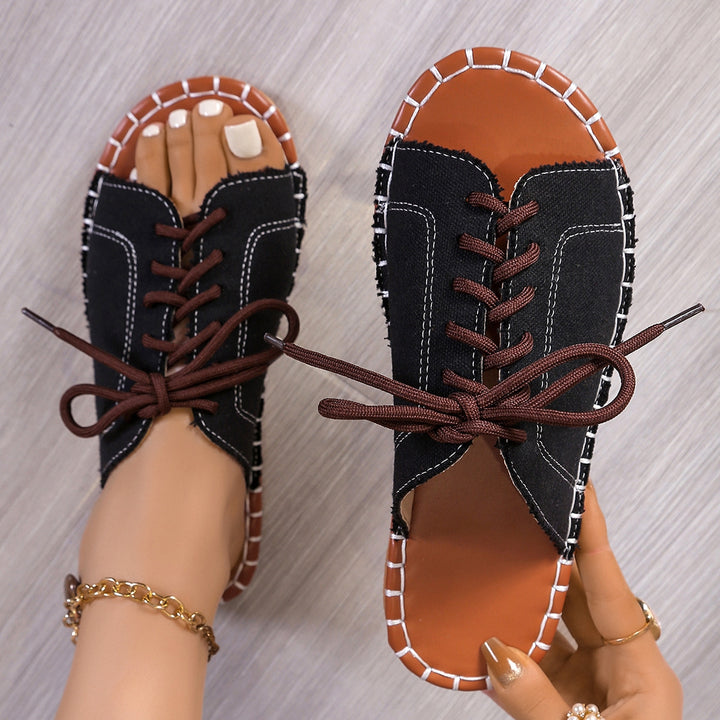 Boho Canvas Mule Sandals – Lightweight, Breathable & Easy to Slip On