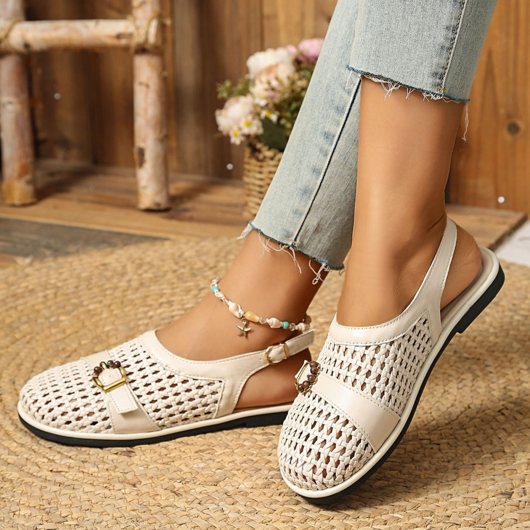 Breathable Cutout Comfort Shoes – Soft Leather Slip-Ons for All-Day Support