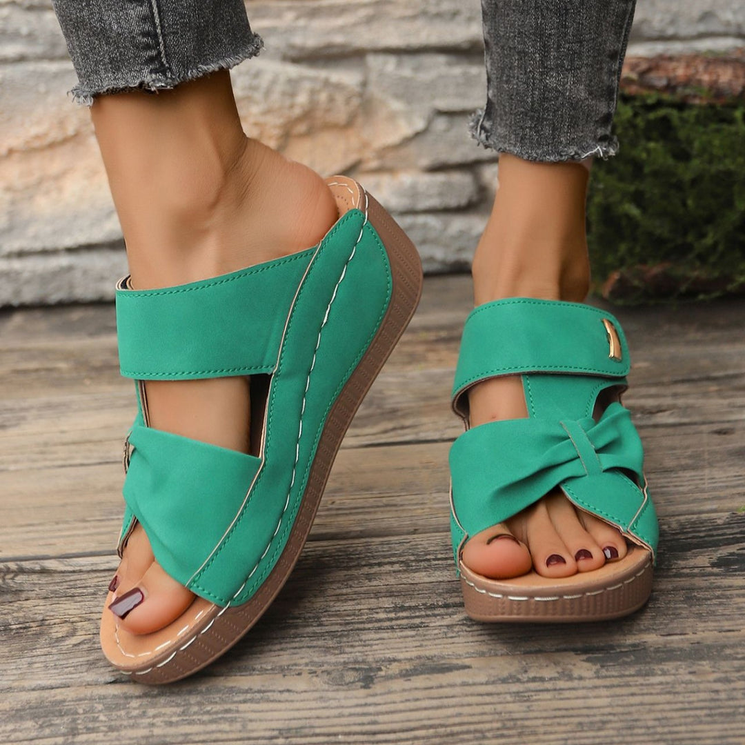 2026 Breathable Wedge Cutout Sandals – Comfortable Summer Walking Sandals for Women