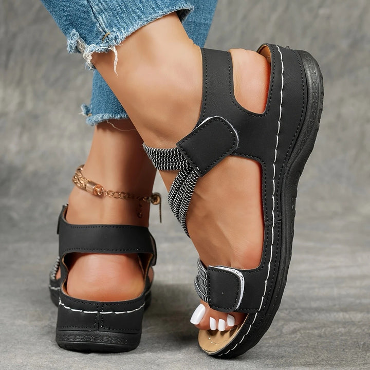 Women's Lightweight Walking Sandals – Breathable Hook-and-Loop Comfort Shoes