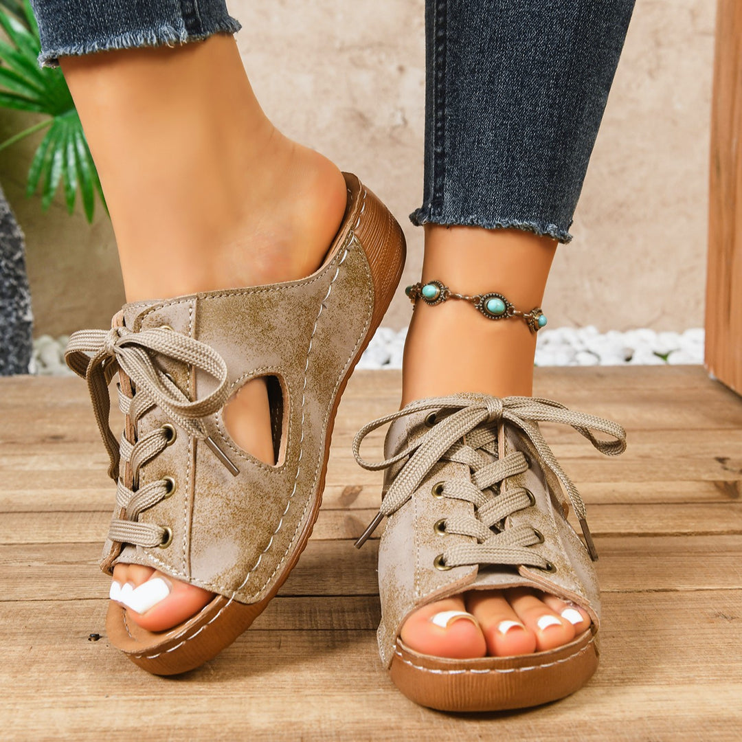 Women's Vintage Comfort Flat Sandals –Comfortable Wedge Summer Slippers