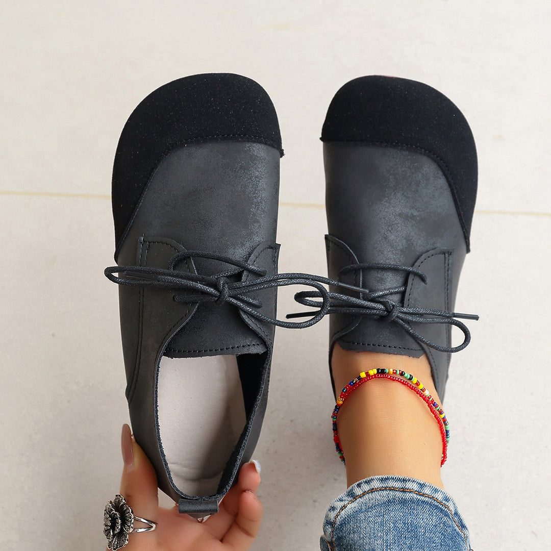 Women's Retro Lace-Up Flat Shoes