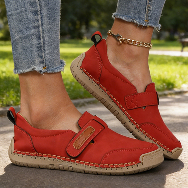 Women's Vintage Hand-Stitched Walking Shoes – Comfortable Casual Everyday Shoes