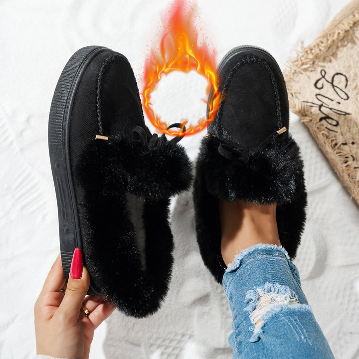Women's Furry Winter Ankle Boots – Warm Cozy-Lined Lightweight Boots for Cold Weather