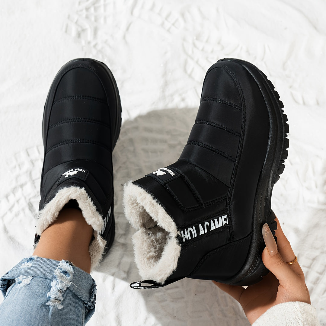 Women's Durable Fleece-Lined Boots – Warm, Wear-Resistant & Easy to Walk In