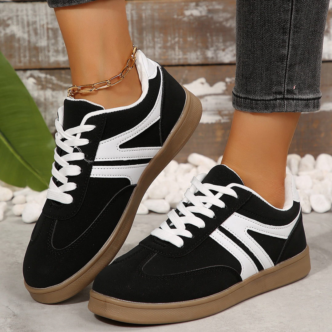 Women's Vintage Casual Platform Sneakers – Comfortable Round Toe & Easy-to-Match Style