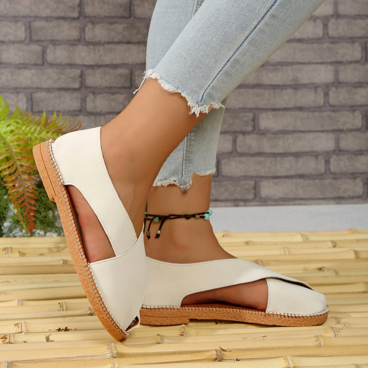 Women's Comfortable Closed-Toe Sandals – Lightweight Easy Slip-On Summer Shoes