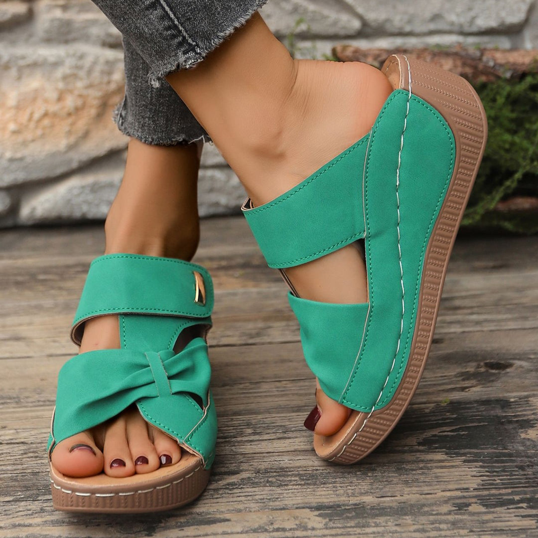2026 Breathable Wedge Cutout Sandals – Comfortable Summer Walking Sandals for Women