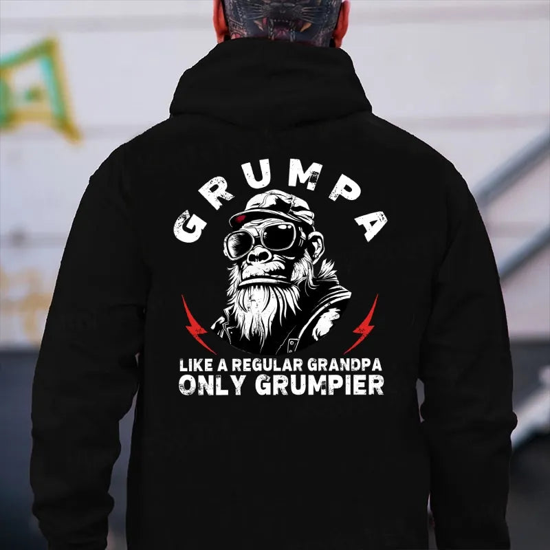 Grumpa Like A Regular Grandpa Only Grumpier Funny Monkey Hoodies