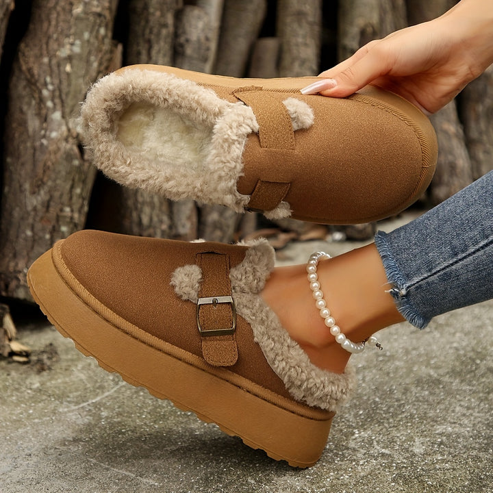Women's Warm & Comfortable Mules – Soft Plush-Lined Shoes
