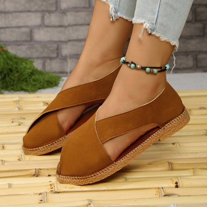 Women's Comfortable Closed-Toe Sandals – Lightweight Easy Slip-On Summer Shoes