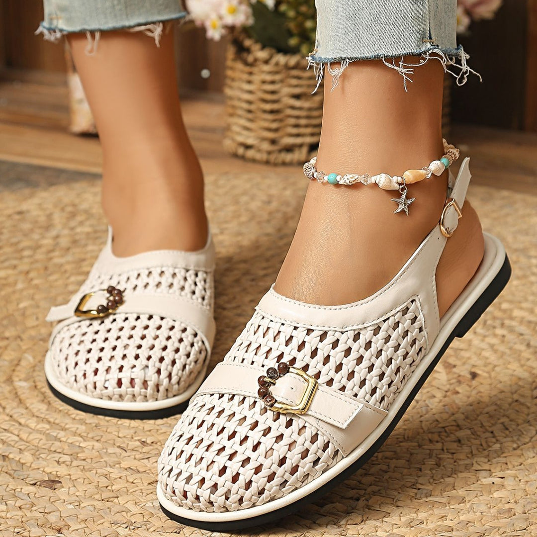 Breathable Cutout Comfort Shoes – Soft Leather Slip-Ons for All-Day Support