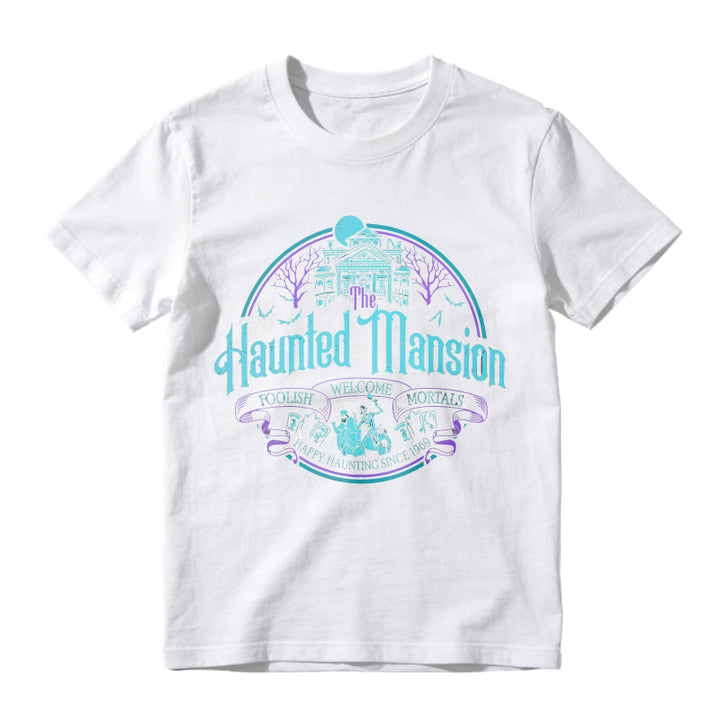 Haunted Mansion Gothic Horror House Ghosts Halloween Unisex Classic T-shirt