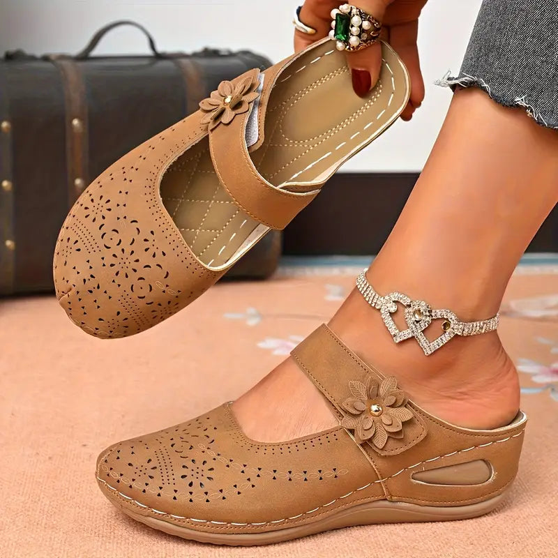 Women's Comfort Cutout Sandals – Breathable Slip-On Summer Shoes