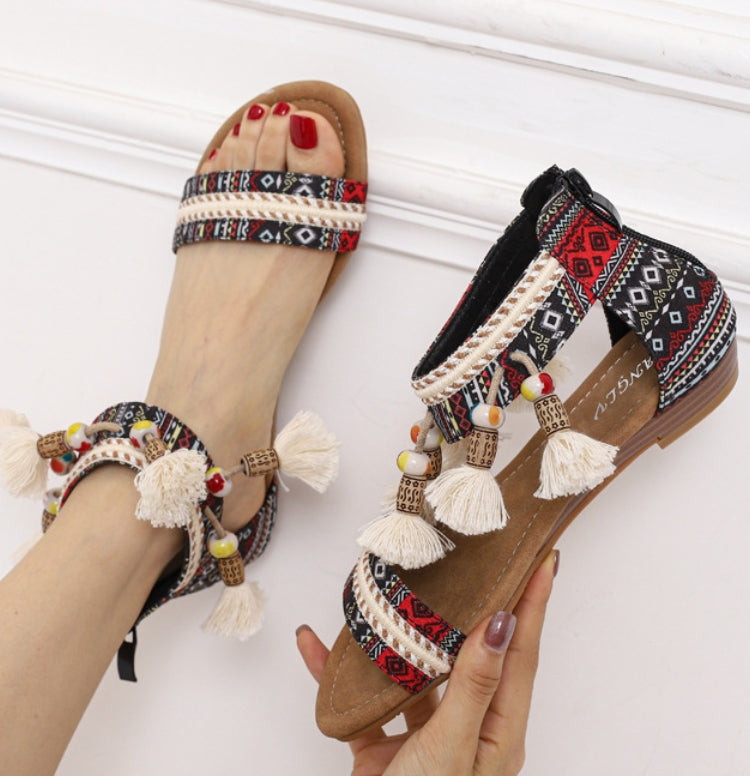 Women's Boho Wedge Sandals – Comfortable, Stylish & Perfect for Summer Travel
