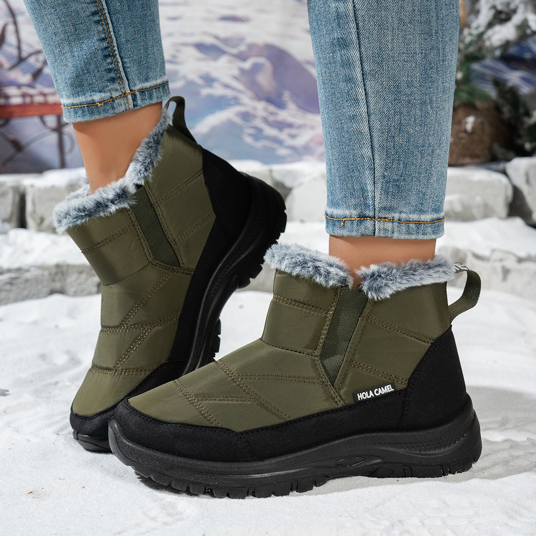 Women's Warm Winter Snow Boots – Warm Waterproof Non-Slip Boots for Cold Weather