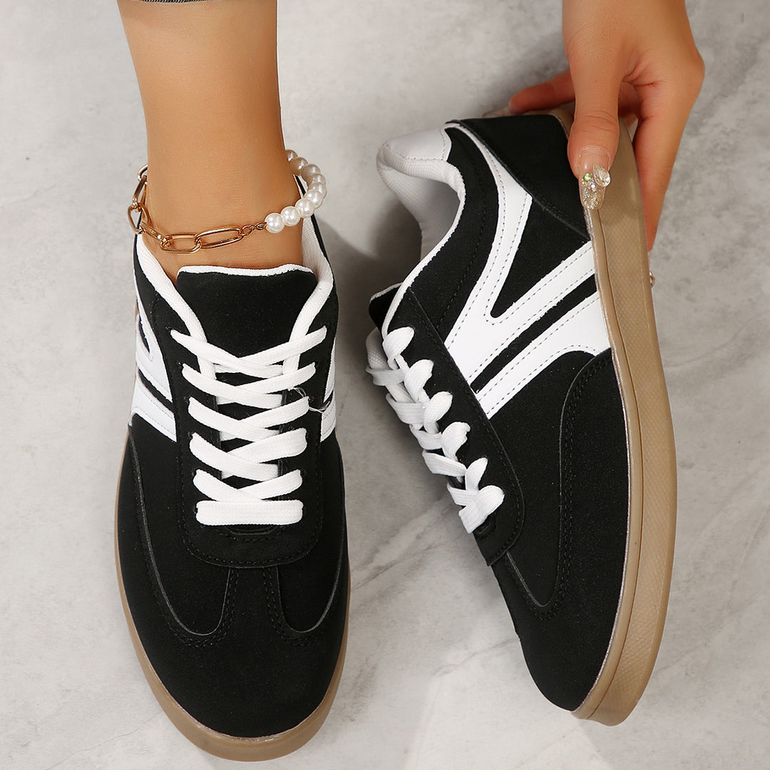 Women's Vintage Casual Platform Sneakers – Comfortable Round Toe & Easy-to-Match Style