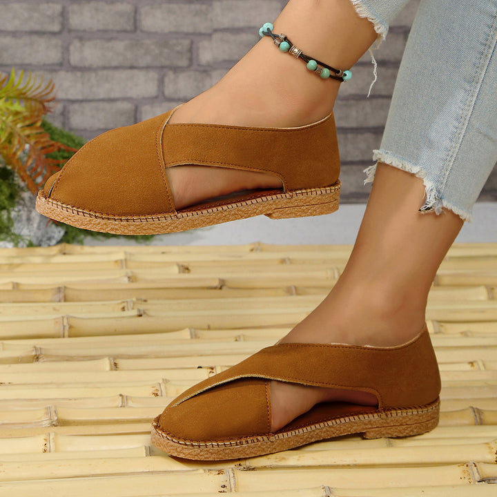 Women's Comfortable Closed-Toe Sandals – Lightweight Easy Slip-On Summer Shoes