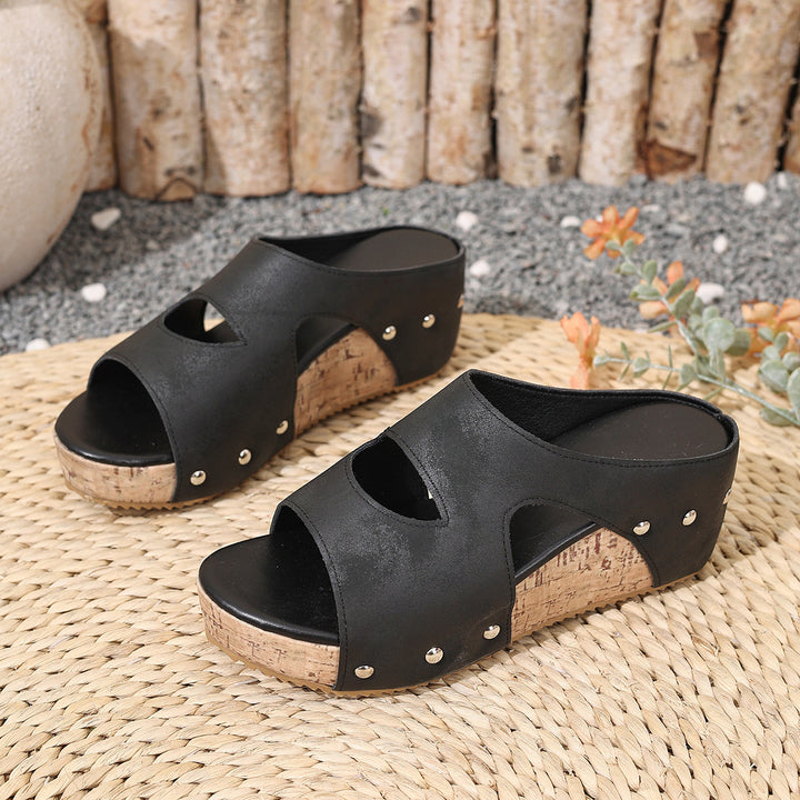 Vintage Comfort Wedge Sandals for Women – Lightweight Everyday Slides