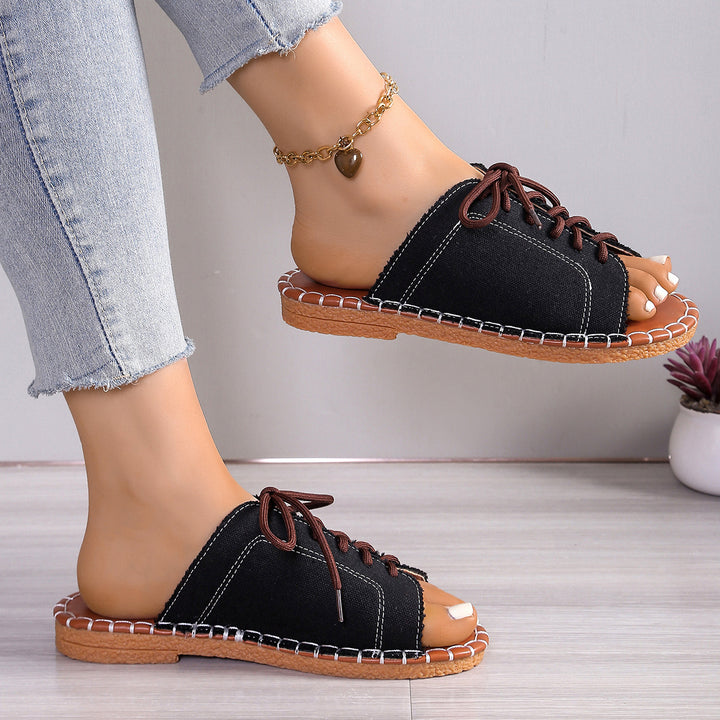 Boho Canvas Mule Sandals – Lightweight, Breathable & Easy to Slip On