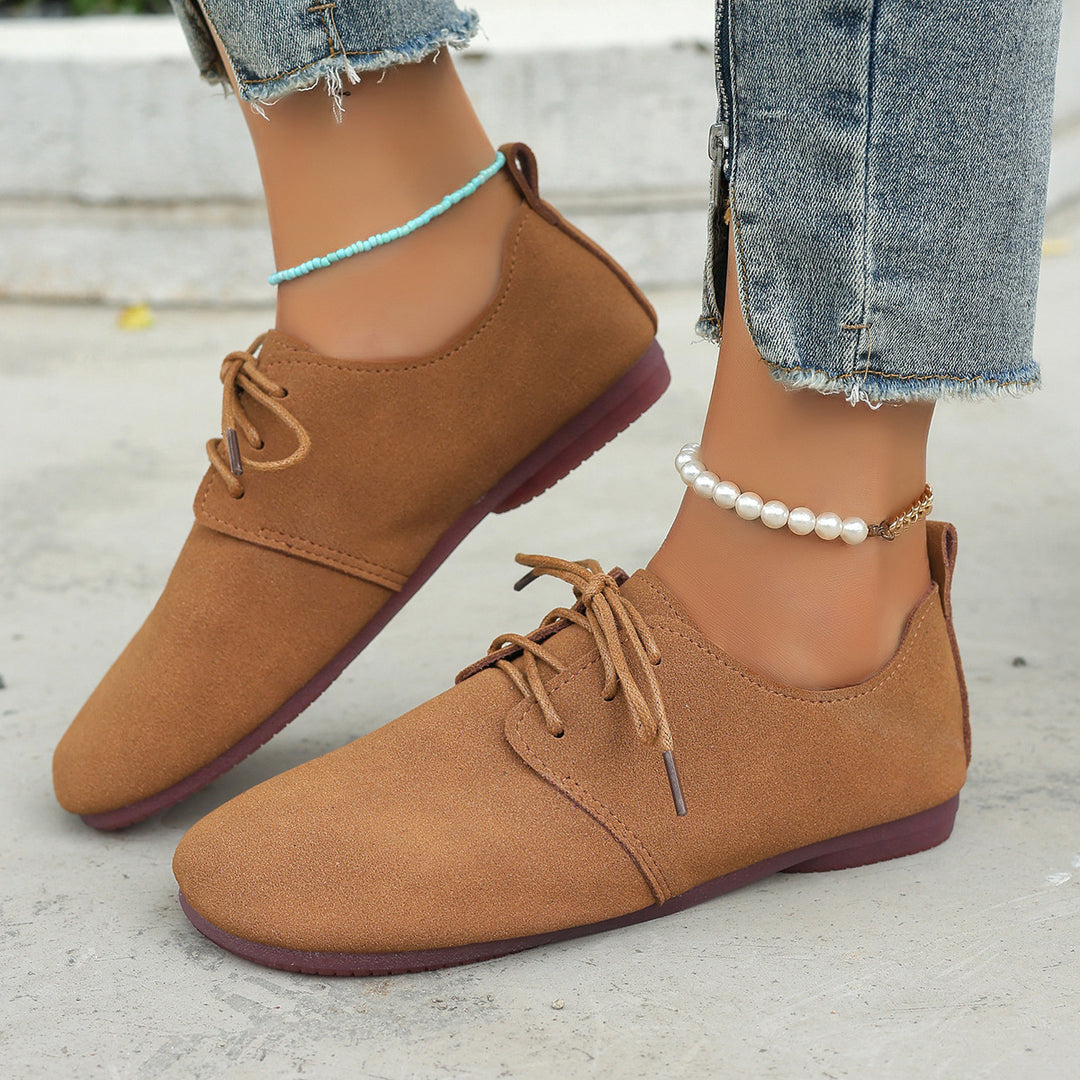 Women's Vintage Lace-Up Flat Mules