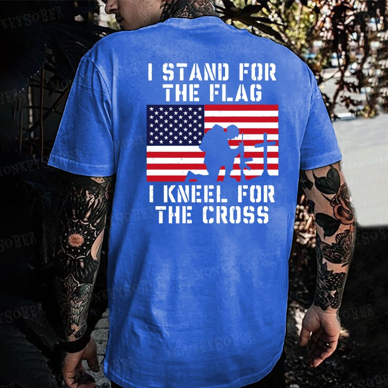 Stand For The Flag Kneel For The Cross Monkey T-shirt