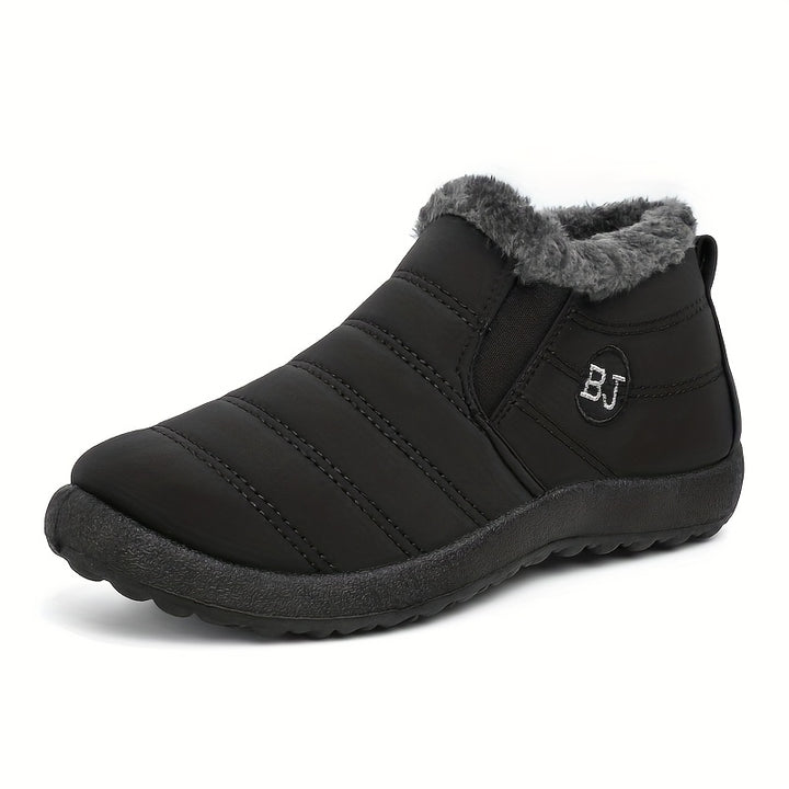 High Quality Women's Winter Boots - Slip-On Ankle Snow Boots with Fleece
