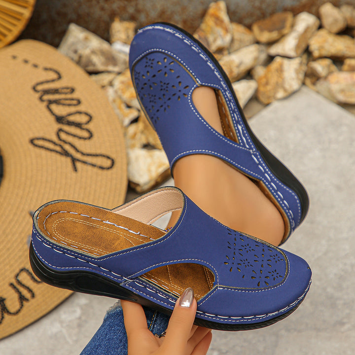 Women's Breathable Cutout Comfort Mules – Lightweight Slip-On Walking Clogs