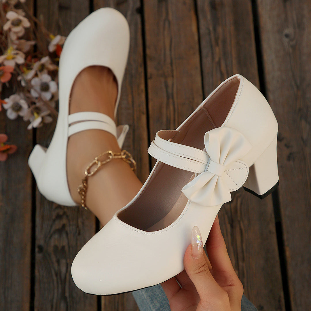 Vintage Bow Mary Jane Shoes