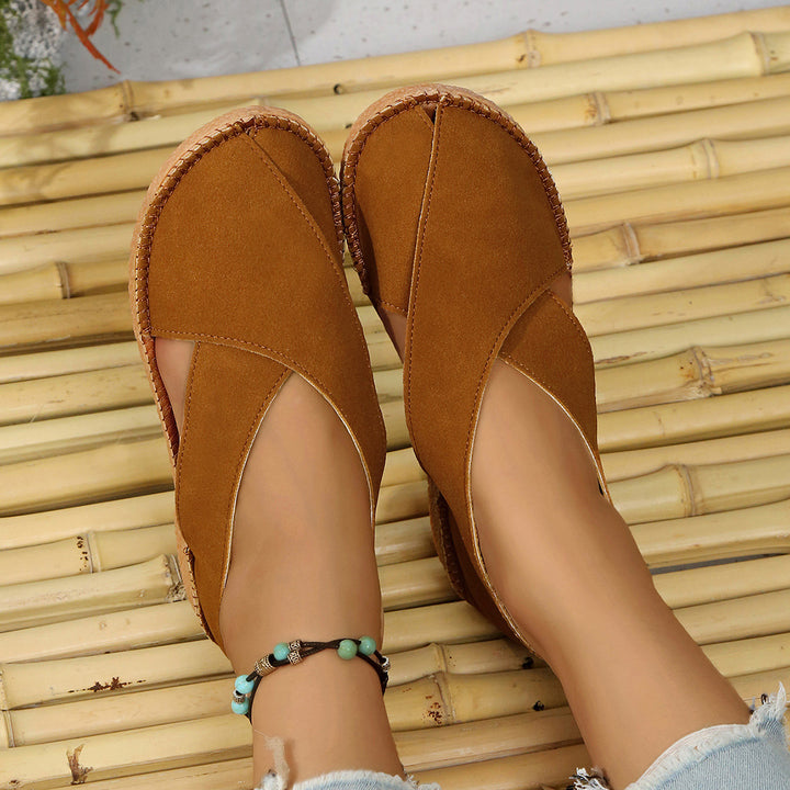 Women's Comfortable Closed-Toe Sandals – Lightweight Easy Slip-On Summer Shoes