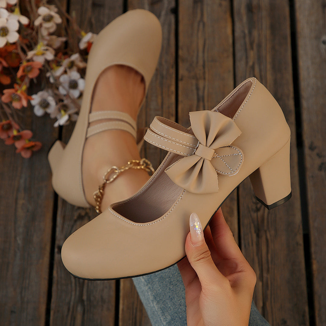 Vintage Bow Mary Jane Shoes