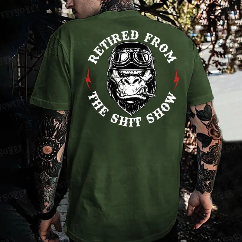 Retired from the Shit Show Monkey T-shirt