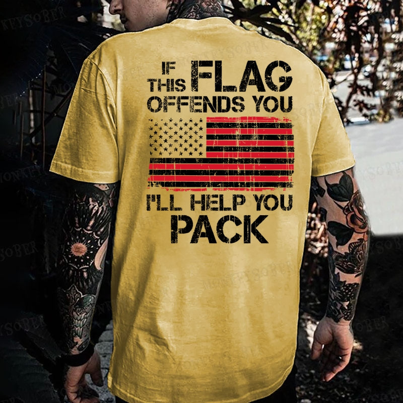 If This Flag Offends You I'll Help You Pack Monkey T-shirt