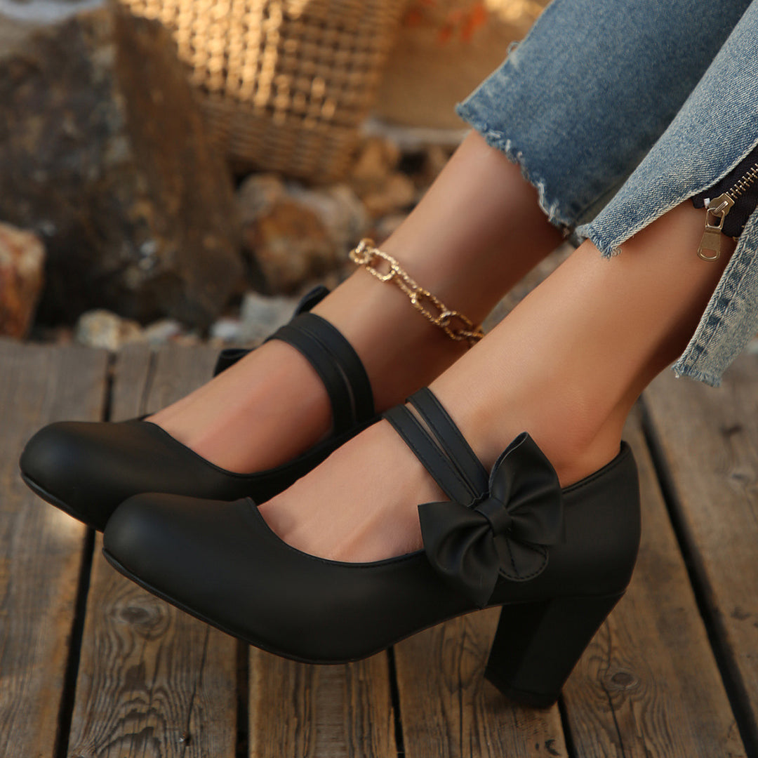 Vintage Bow Mary Jane Shoes