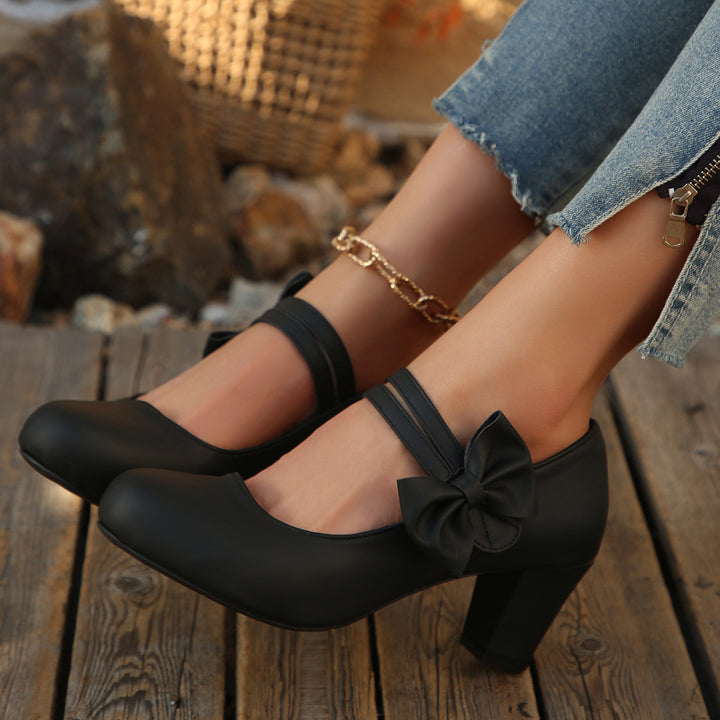 Vintage Bow Mary Jane Shoes