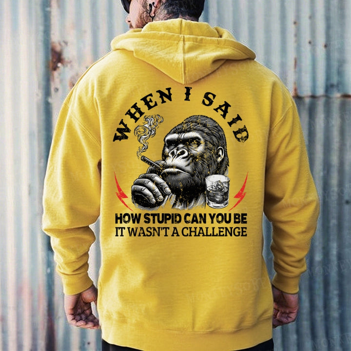 When I Said How Stupid Can You Be It Wasn't A Challenge Hoodies