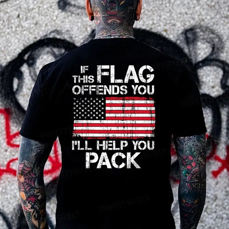 If This Flag Offends You I'll Help You Pack Monkey T-shirt