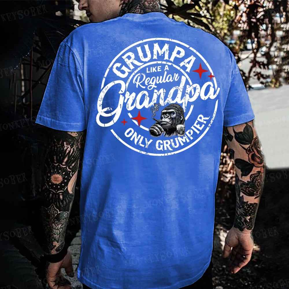 Grumpa Like A Regular Grandpa Only Grumpier Monkey T-shirt