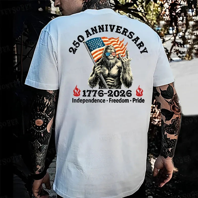 250 Anniversary 1776-2026 Independence Freedom Pride Monkey T-shirt