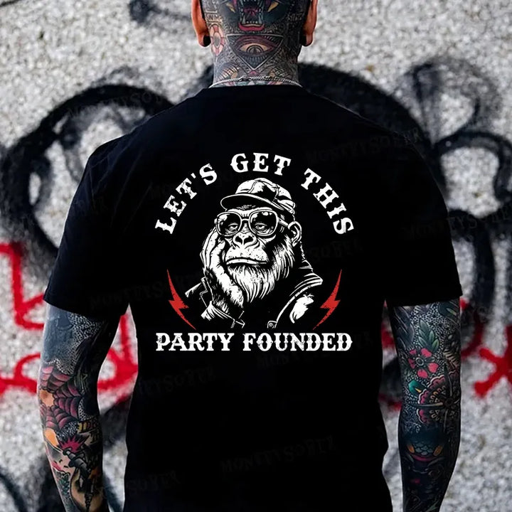Lets Get This Party Founded Monkey T-shirt