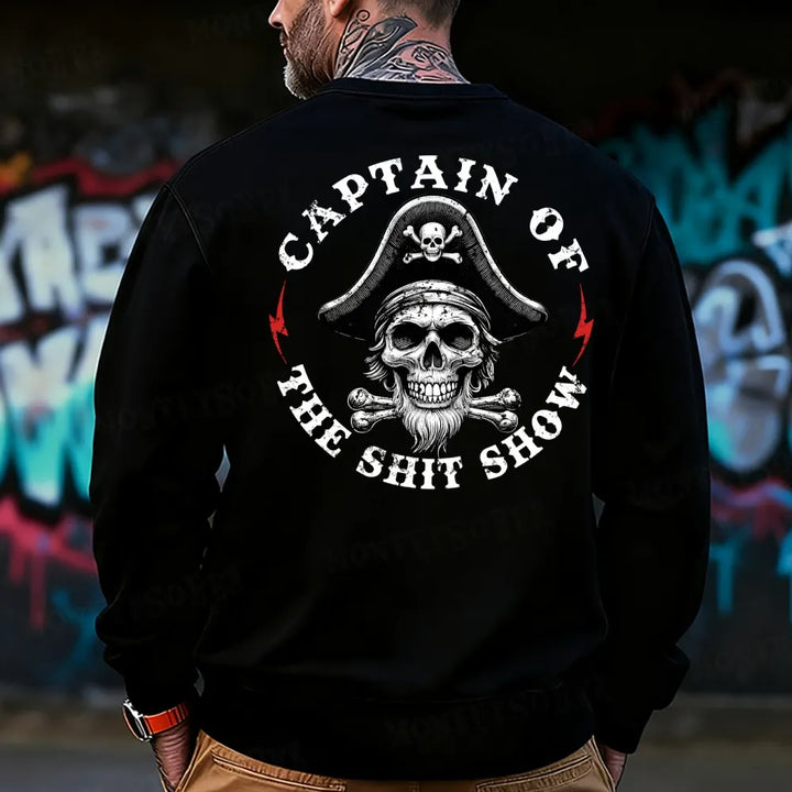 Captain Of The Shit Show  Funny Sweatshirt