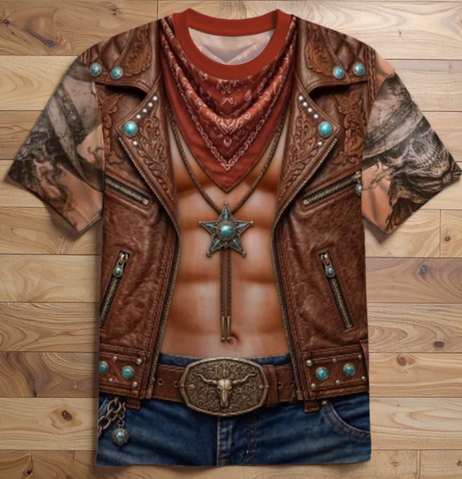 Custom Cowboy Warrior T-shirt - Personalized Birthday Gifts For Husband, Son, Grandson, Yourself - Cowboy Six Pack