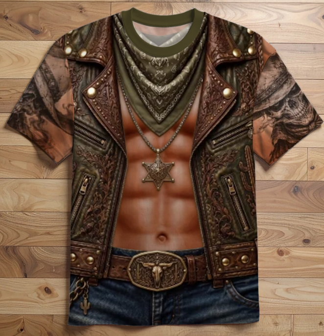 Custom Cowboy Warrior T-shirt - Personalized Birthday Gifts For Husband, Son, Grandson, Yourself - Cowboy Six Pack