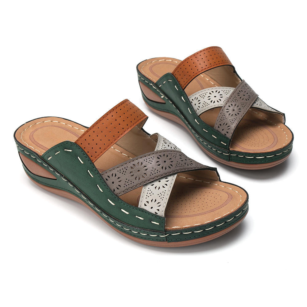 Cushioned Platform Comfort Sandals – Supportive Slip-On for All-Day Walking