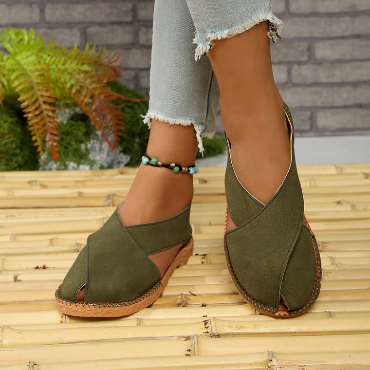 Women's Comfortable Closed-Toe Sandals – Lightweight Easy Slip-On Summer Shoes